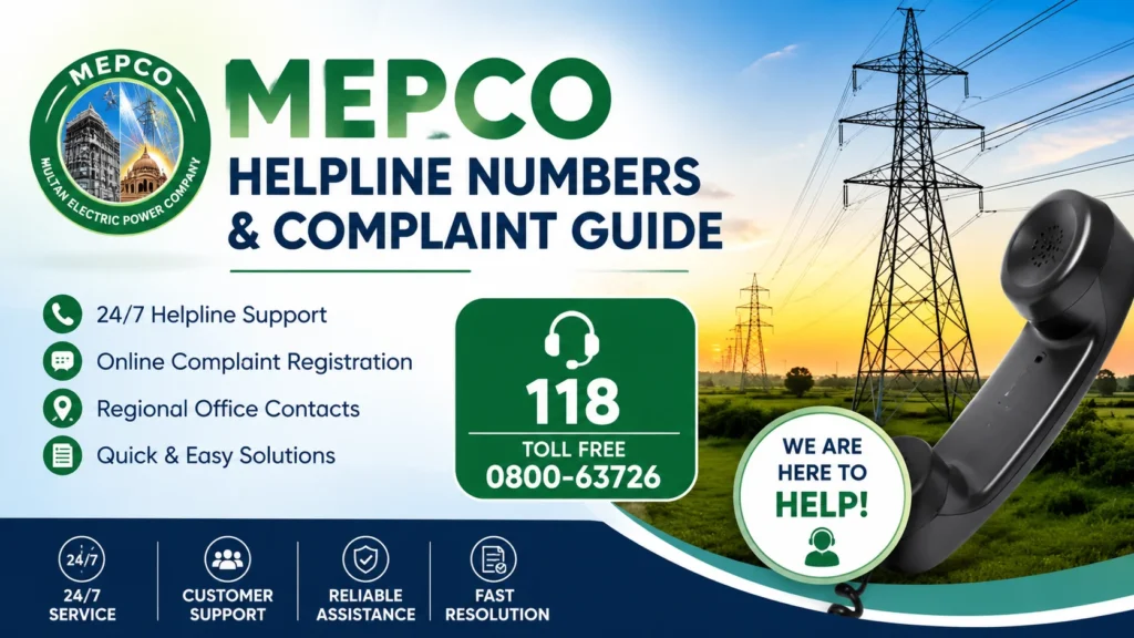 mepco helpline number 2026 – complaint numbers customer support online complaint registration