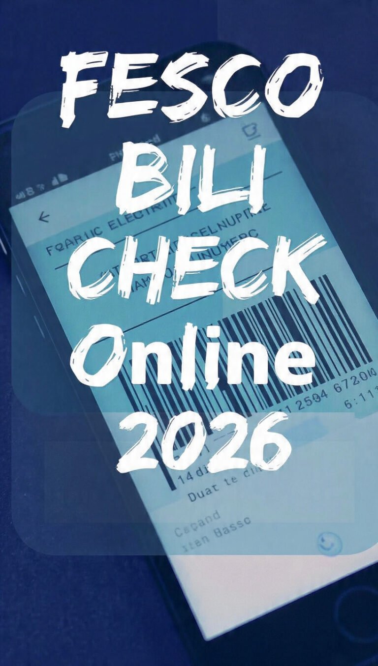 FESCO bill check online 2026 - 14 digit reference number se duplicate bill download